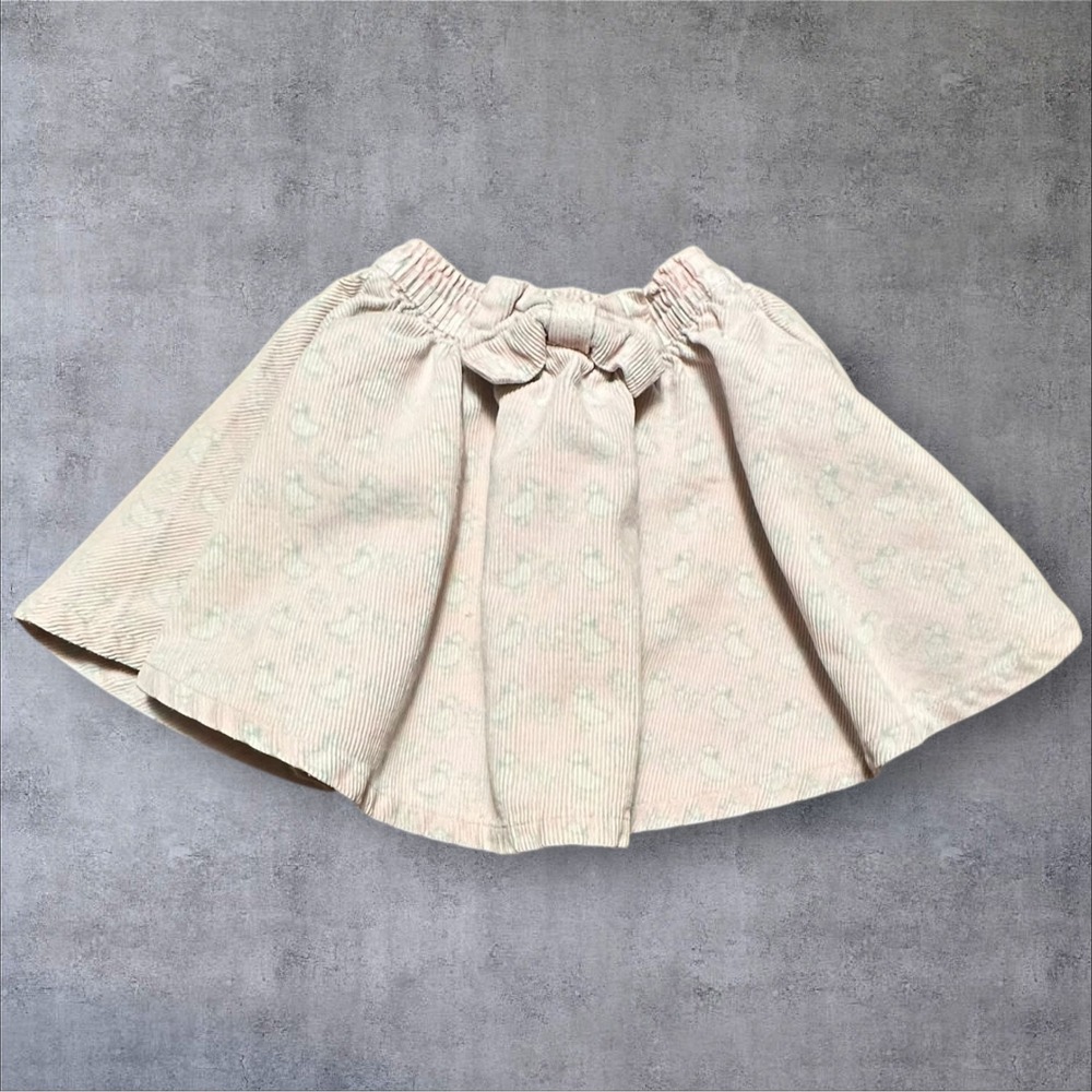 Vintage OshKosh 3T Pink Corduroy Goose Print Skirt Elastic Waist‎ Made USA